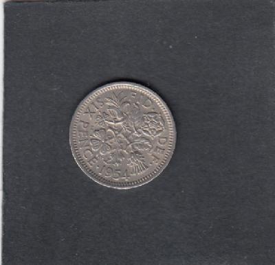 Beschrijving: 6 Pence ELIZABETH II